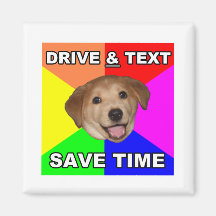Drive & Text Refrigerator Magnet