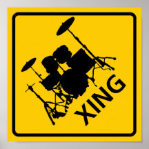 Drum Crossing Highway Sign Print