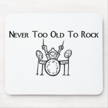 Drummer Never Too Old To Rock Mouse Pads