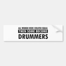 Drummers music designs bumper stickers
