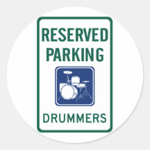 Drummers Parking Sticker