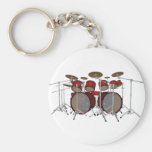 Drums: Red Drum Kit: 3D Model: Keychain