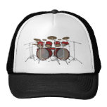 Drums: Red Drum Kit: 3D Model: Trucker Hat