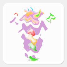 Drunk Granny Wave Dance Square Sticker