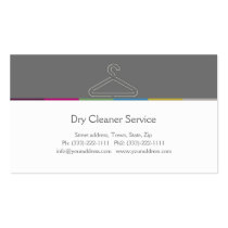 Dry cleaner service business card business cards