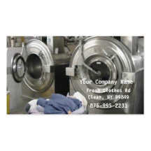 Dry Cleaners or Laundry Business Card Template