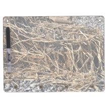 Dry sticks on small pebbles texture Dry-Erase board