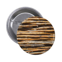 Dry wattled fence decoration pinback button