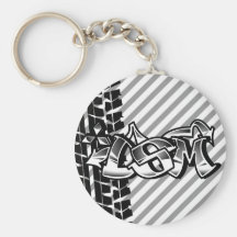 DSM Eclipse Talon 4g63 Black and White Keychain