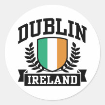 Dublin Round Stickers