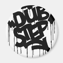 Dubstep FatCap Black Refrigerator Magnets