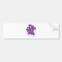 Dubstep FatCap Kush Purple Bumper Stickers
