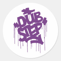 Dubstep FatCap Kush Purple Round Sticker