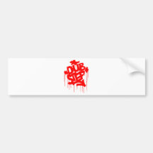 Dubstep FatCap Red Bumper Stickers
