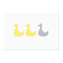 Duck Duck Gray Duck Canvas Wall Art Stretched Canvas Print
