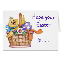 Duck in Basket - Card