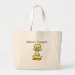 Duct Tape Humour Yellow Duck Taped Canvas Bag