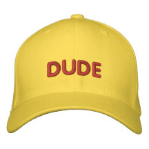 DUDE EMBROIDERED BASEBALL CAP