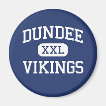 Dundee - Vikings - High School - Dundee Michigan Fridge Magnets