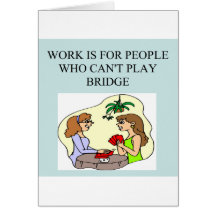duplicate bridge game player greeting card
