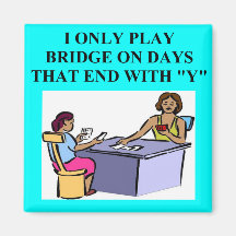 duplicate bridge player design fridge magnet