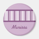 Dusty Mauve Deco Personalised Magnet