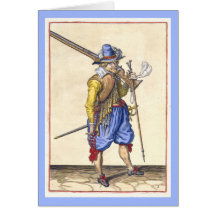 Dutch 17th Century Soldier - Greeting Card