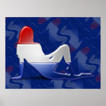 Dutch Girl Silhouette Flag Posters