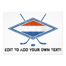 Dutch Hockey Flag Logo Custom Invites