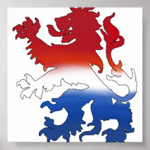 Dutch lion Netherlands flag gear Print