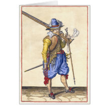 Dutch Rifleman - 17th Century - Greeting Card