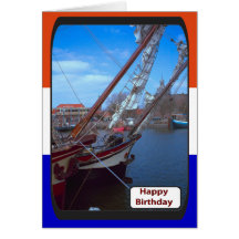 Dutch sail training vessel at Enkhuizen é Card