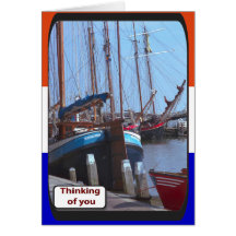 Dutch sail training vessel, Enkhuizen harbour Card