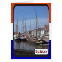 Dutch sail training vessel, Enkhuizen harbour Cards