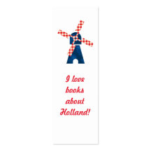 Dutch windmill bookmark business card