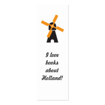 Dutch windmill bookmark business card templates