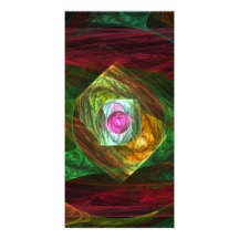 Dynamic Connections Abstract Art Photo Card