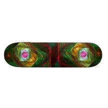 Dynamic Connections Abstract Art  Skateboard