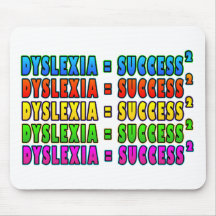 Dyslexia = Success2 funky logo Mousepads