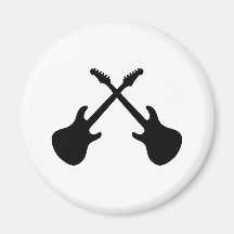E Guitars Crossed Fridge Magnets