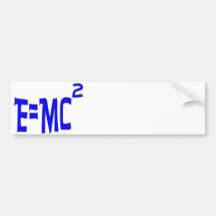 E=MC2 (blue) Bumper Sticker