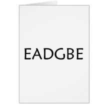 EADGBE (Guitar Strings) Cards