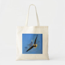 Eagle in Flight Tote Bags