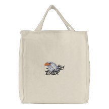 Eagle Portrait Embroidered Tote Bags