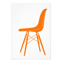 Eames moulded plastic side chair personalized invitation