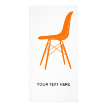 Eames moulded plastic side chair customised photo card