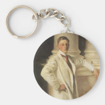 Earl of Dalhousie by Sargent, Vintage Portrait Art Key Chains