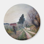 EARLIEST SPRING IN VERNALESE / Tuscany Landscape Fridge Magnet