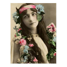 Early Flower Child Post Card