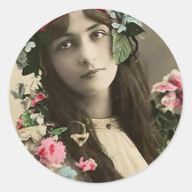 Early Flower Child Round Sticker